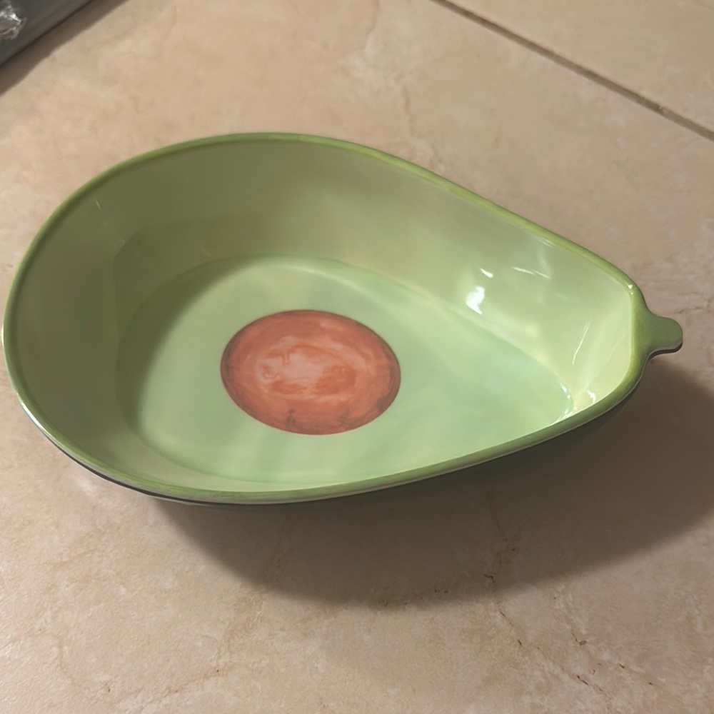 Green Avocado-Shaped Bowl